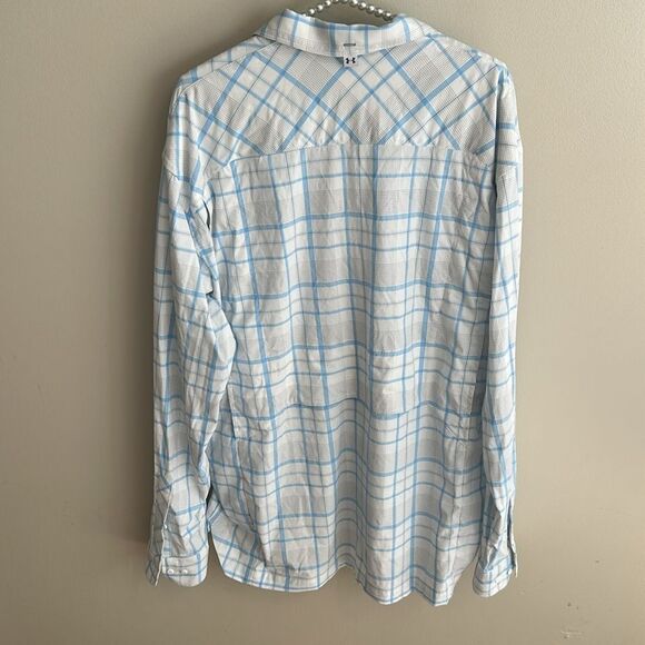 Under Armour Fish Hunter Long Sleeve Plaid Shirt. White Texas logo. Size XL - Picture 5 of 6